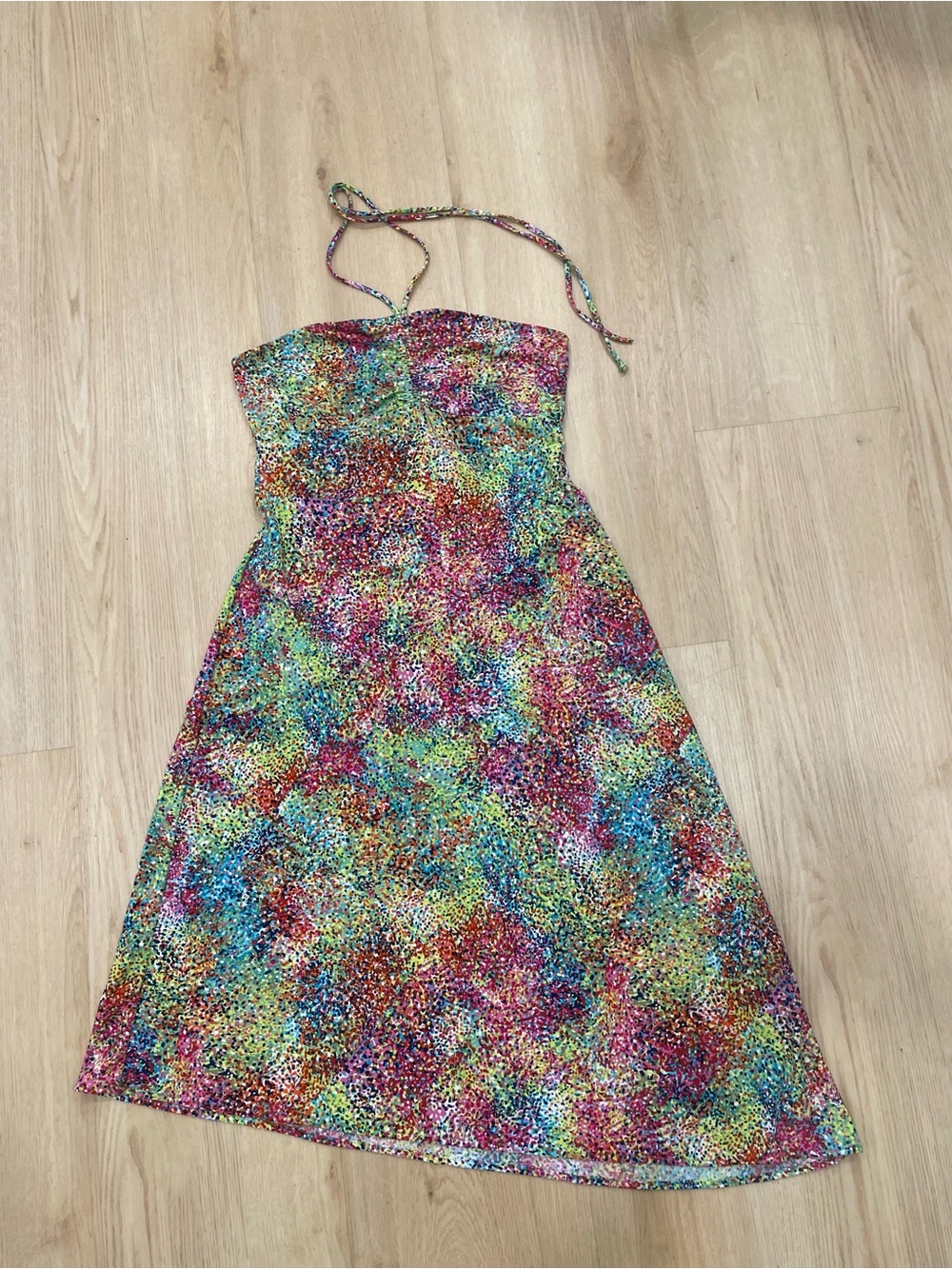 Vintage BCBG Max Azria halter neck midi dress size Medium - Picture 2 of 7